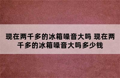 现在两千多的冰箱噪音大吗 现在两千多的冰箱噪音大吗多少钱